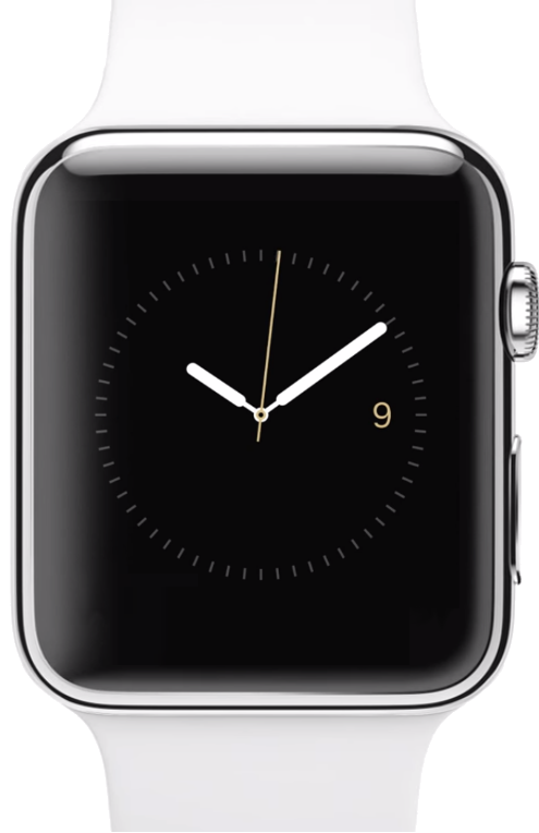 white applewatch with screen